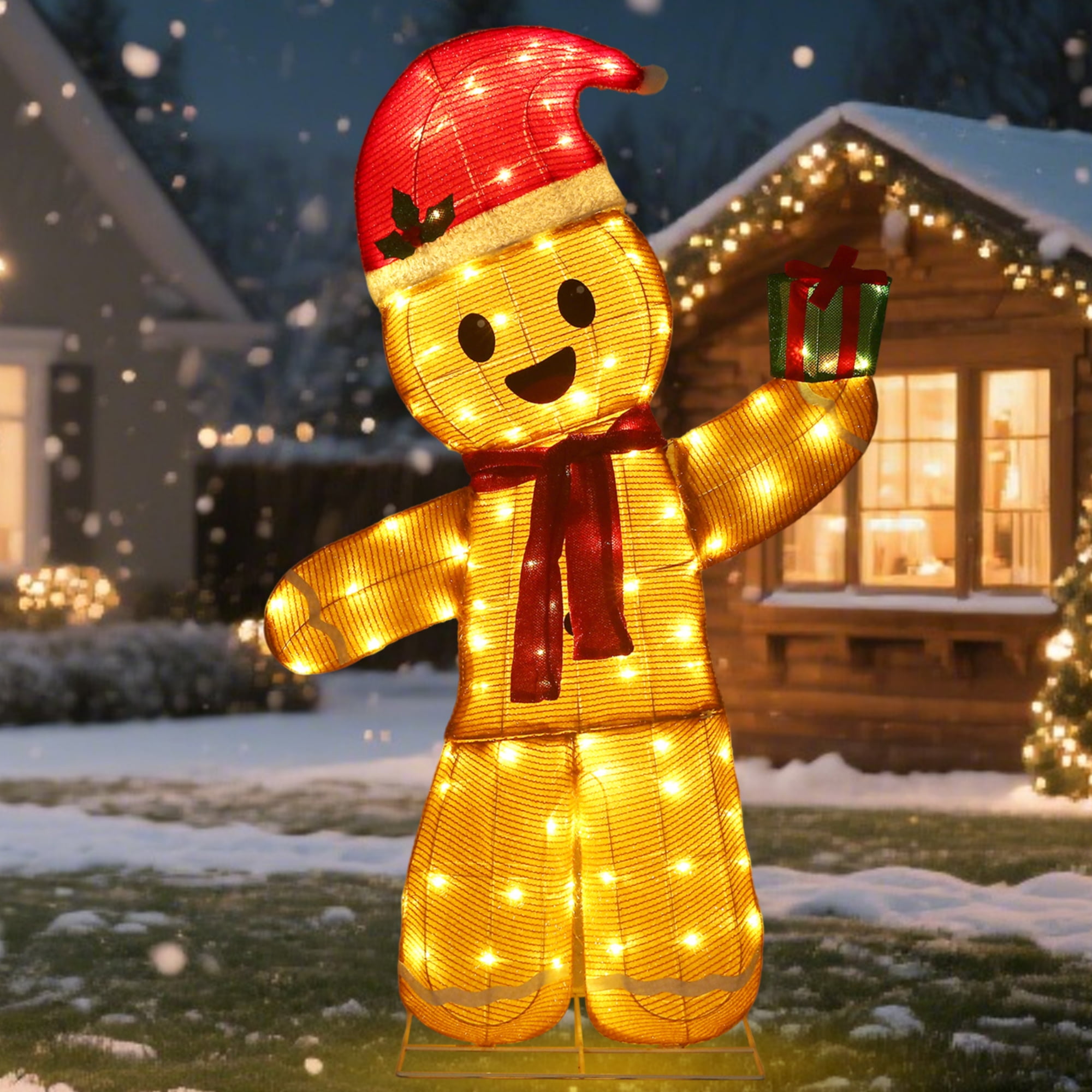 クリスマスセール！RAREFORM　 DAYLIGHT 5'6 Fraser Hill Farm 61-in Santa Free Standing Decoration with White