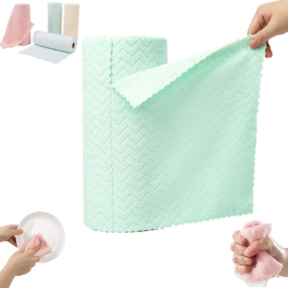 Starfreshi Microfiber Cleaning Cloths Roll,30 Pack Tear Away Ultra Absorbent & Reusable Towels Roll,Ultra-Absorbent & Fast-Drying,Fast-Drying Cleaning Rags,for Home, Kitchen, Car & Glass Surfaces