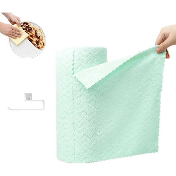 Starfreshi Microfiber Cleaning Cloths Roll, Starfreshi 30-Pack Microfiber Cleaning Cloth Roll, Reusable Paper Towels Tear Away Cloth, for Cars, Wash Cloths, Kitchen Cleaning (Gardenia Yellow,30 Pack)