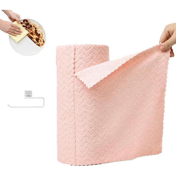 Starfreshi Microfiber Cleaning Cloths Roll, Starfreshi 30-Pack Microfiber Cleaning Cloth Roll, Reusable Paper Towels Tear Away Cloth, for Cars, Wash Cloths, Kitchen Cleaning (Gardenia Yellow,30 Pack)