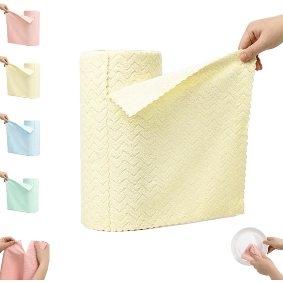 Starfreshi Microfiber Cleaning Cloths Roll, Starfreshi 30-Pack Microfiber Cleaning Cloths Roll, Reusable Paper Towels Tear Away Cloth, Fast-Drying