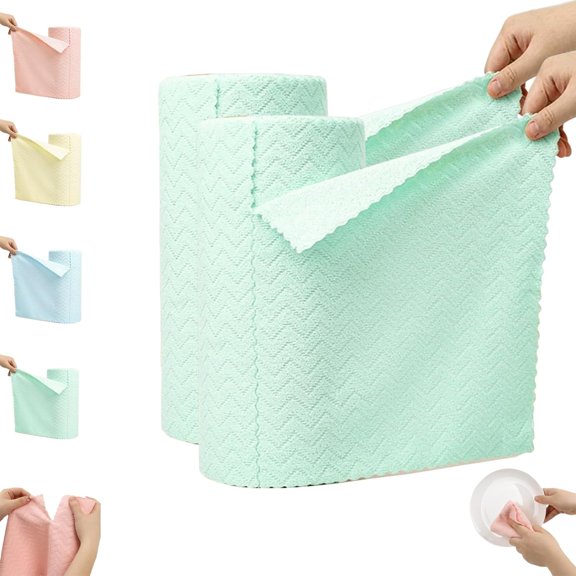 Starfreshi Microfiber Cleaning Cloths Roll, Starfreshi 30-Pack Microfiber Cleaning Cloths Roll, Reusable Paper Towels Tear Away Cloth, Fast-Drying