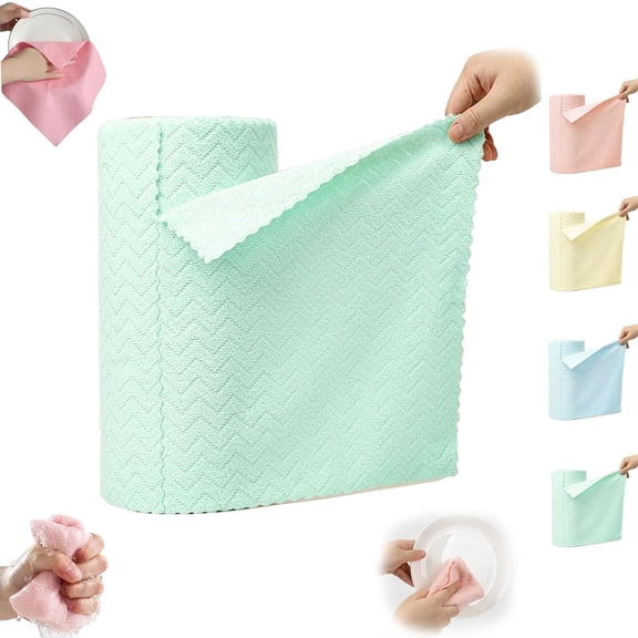 Starfreshi Microfiber Cloths,Starfreshi Microfiber Cleaning Cloths Roll,Tear Away Microfiber Towel Roll,Reusable Paper Towels Tear Away Cloth,for Cars, Wash Cloths, Kitchen Cleaning
