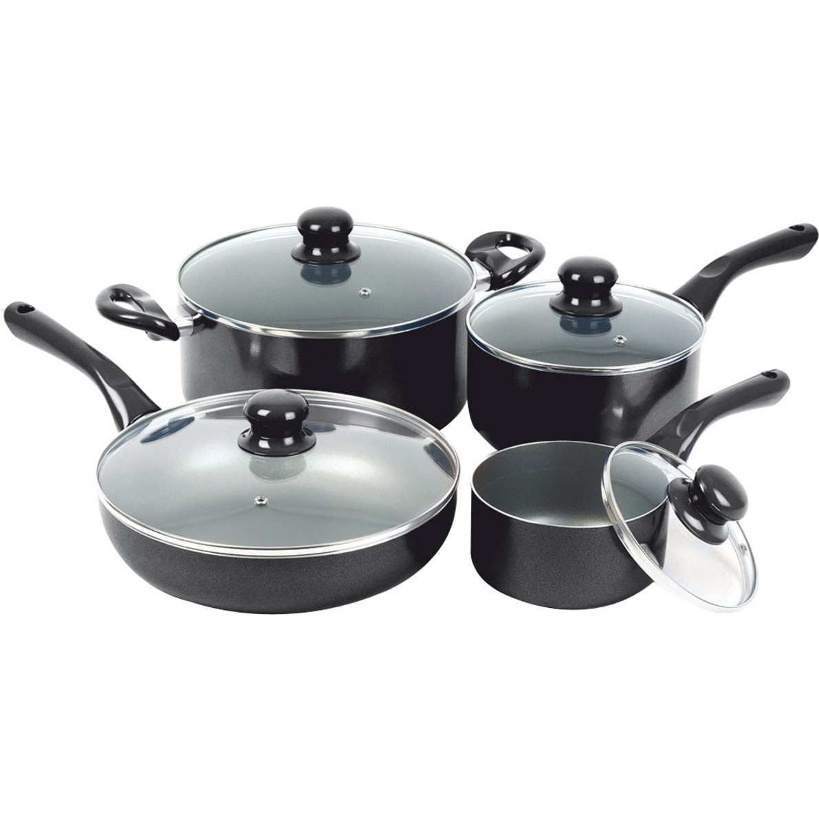 8PC COOK SET BLACK - Walmart.com