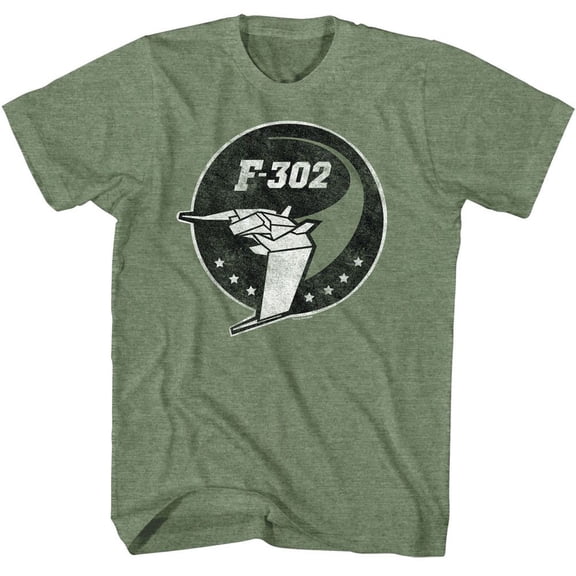 Stargate F 302 Emblem Military Green Heather Adult T-Shirt M