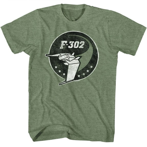 Stargate F 302 Emblem Military Green Heather Adult T-Shirt S