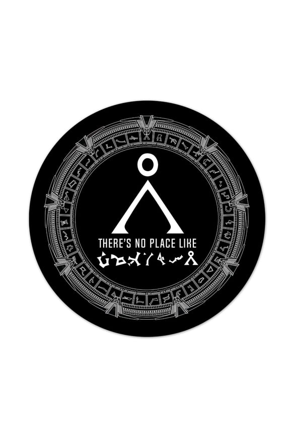 Stargate - No Place Like Home With Gate Round Mouse Pad