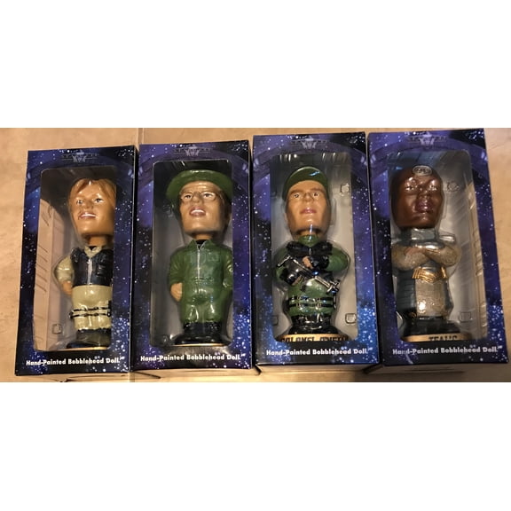 Stargate SG-1 Hand Painted Bobble Head Set Lot 4 #d to 1000 NEW