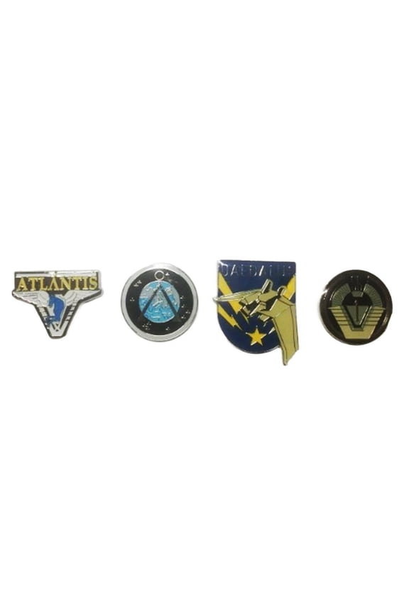 Stargate SG-1/SGA Set of 4 Metal Enamel Pins