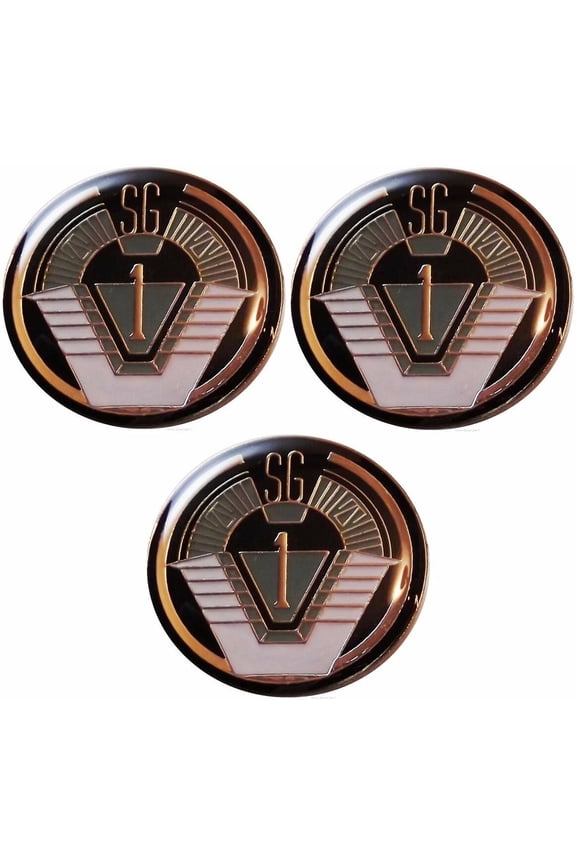 Stargate SG-1 TV Series Group 1 Logo 1 1/4" Wide Enamel Pin Set of 3 Pins