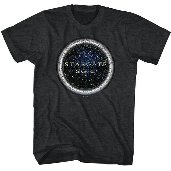 Stargate Sg1 Black Heather Adult T-Shirt S