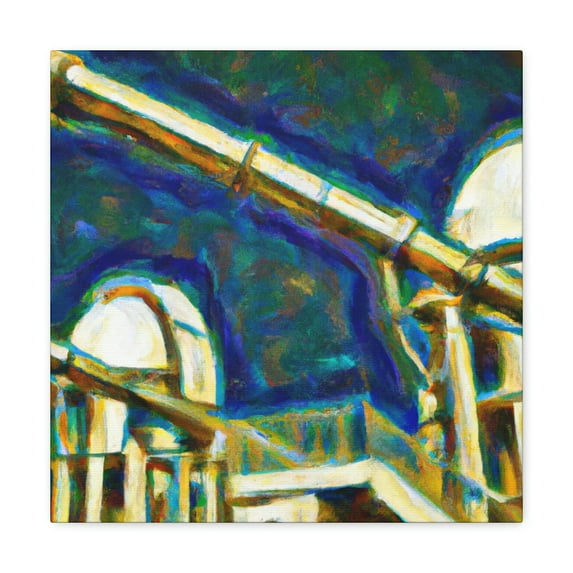 Stargazing Through Telescopes - Canvas