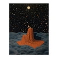 thumbnail image 1 of Stargazing Woman Surreal Space Dark Extra Large XL Wall Art Poster Print, 1 of 5
