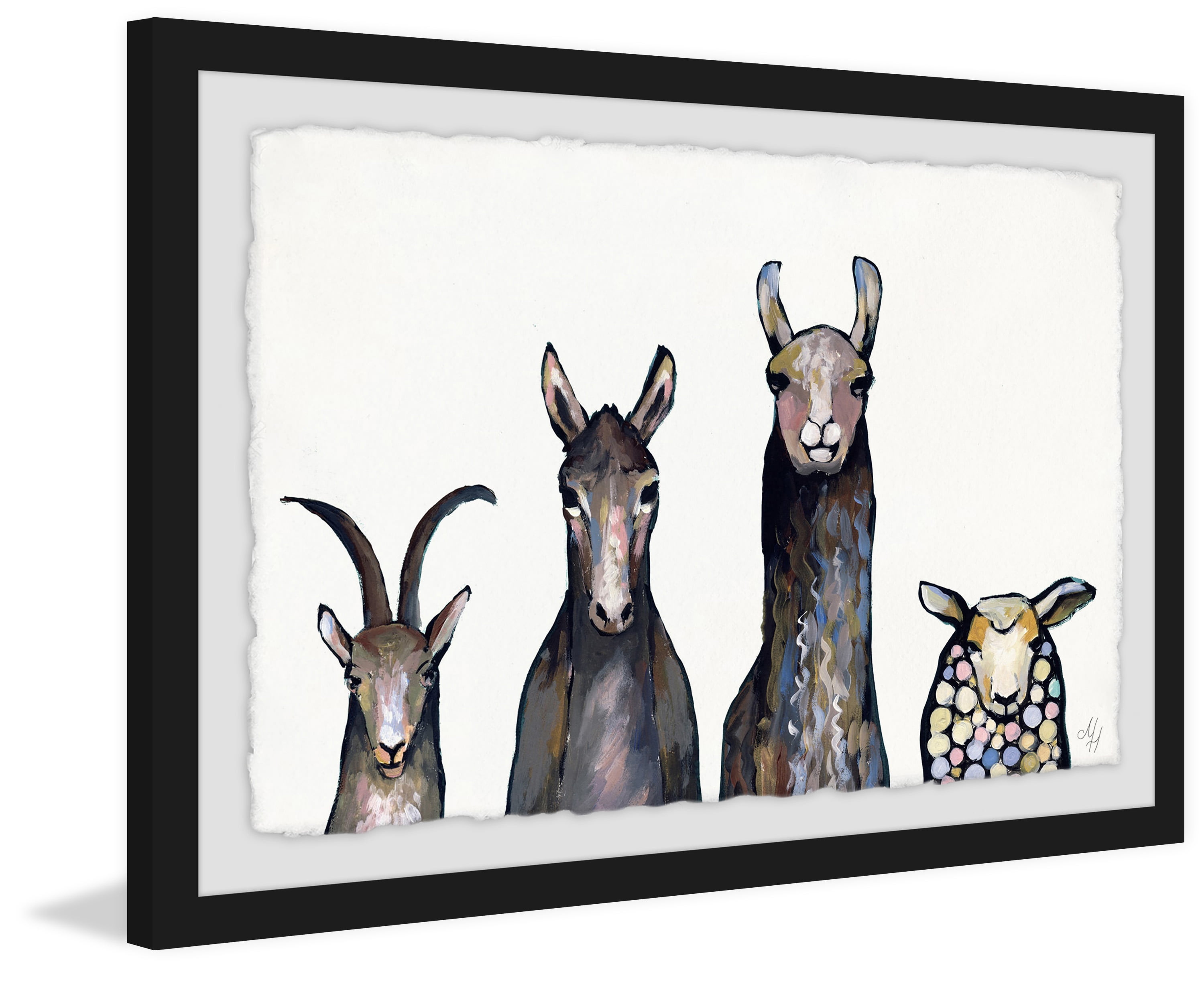 Staring All Day Framed Painting Print