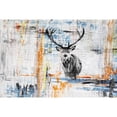 thumbnail image 1 of "Staring Deer" Painting Print on Wrapped Canvas, 1 of 5