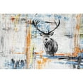 thumbnail image 1 of "Staring Deer" Painting Print on Wrapped Canvas, 1 of 7