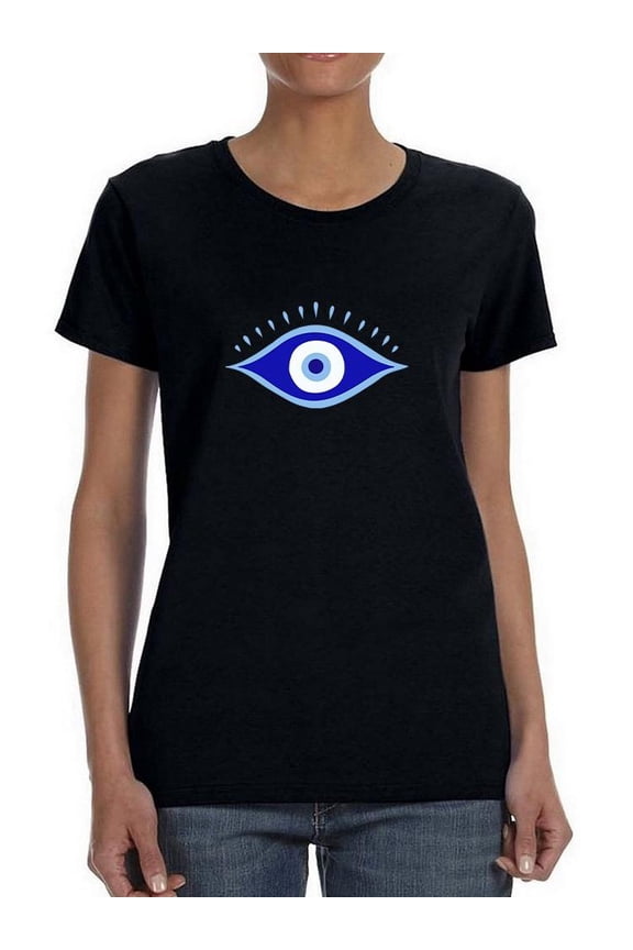 Staring Evil Eye Shaped T-Shirt Women -Image by Shutterstock, Female Medium