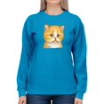 thumbnail image 1 of Staring Kitten Sweatshirt Women -Kayomi Harai Designs, Female x-Large, 1 of 4