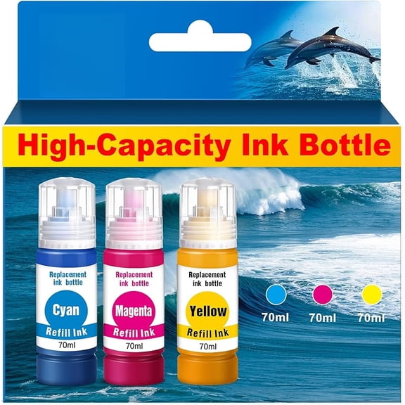 Starink Replacement for 502 Refill Ink Bottle 4 Pack Replacement for Epson 502 Ink Refill Bottles Compatible with EcoTank ET-2850 ET-3850 ET-4850 ET-2760 ET-3760 ET-4760 ET-3750 ET-15000 Printer