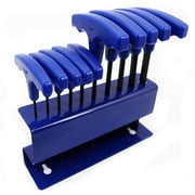 Stark 10-Pieces 3/32 To 3/8 T-Handle Hex Keys Allen Wrench Standard Hand Tool Set with Stand SAE Size, Blue