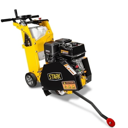 Stark USA 14" Gas Walk-Behind Concrete Saw With Large Water Tank, 14 HP EPA Certified, No Blade