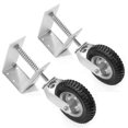 Stark 2PCS Universal 8" FlatFree Tire Gate Wheel SpringLoaded