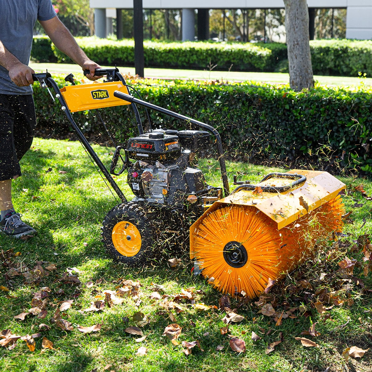 Stark 31" Gas Power Sweeper Brush Broom / Snow Blower Set Easy