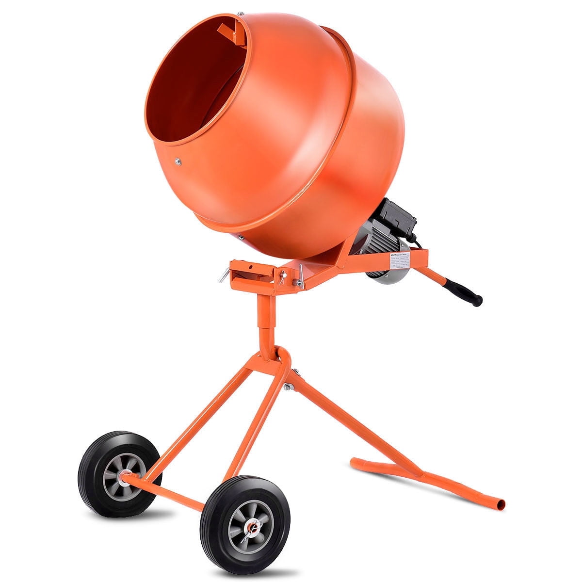 Stark 5 cu.ft Portable Electric Concrete Cement Mixer barrow Machine 1/2HP Mixing Mortar with Wheel, Orange