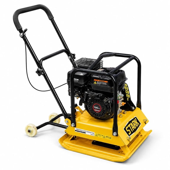 Stark USA 6.5 HP 196cc Gas Plate Compactor, 2,248 lb Compaction Force Walk-Behind Vibratory Tamper for Soil, Asphalt & Pavers