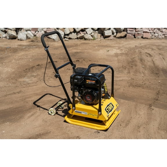 Stark USA 6.5HP Plate Compactor 196CC Gas Engine, Vibratory Tamper for Asphalt, Paver, Walkway