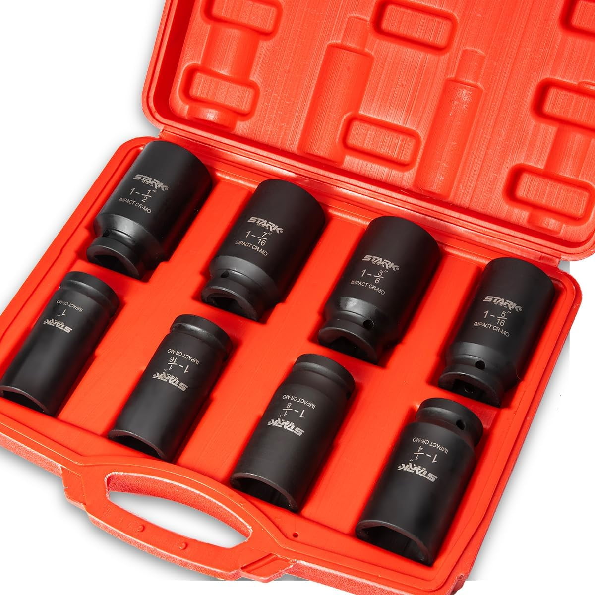Stark 9Pieces 3/4" Drive Deep Impact Jumbo Assortment Socket Set CrV