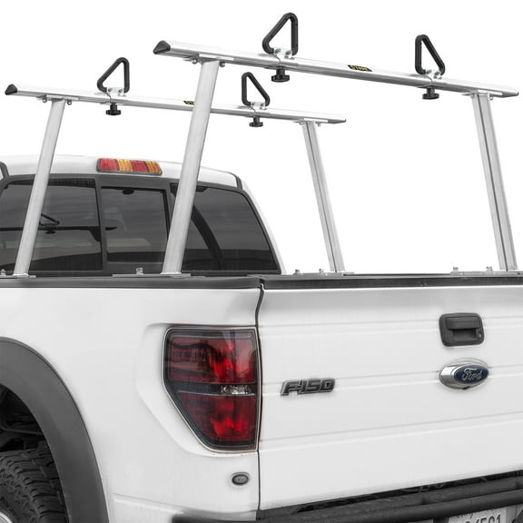Stark USA 71" Aluminum Ladder Rack for Truck, 1000LB Capacity Heavy Duty Truck Bed Rack Two-Bar Set for Kayak, Surfboard, Lumber, Ladder (No-Drilling Required)