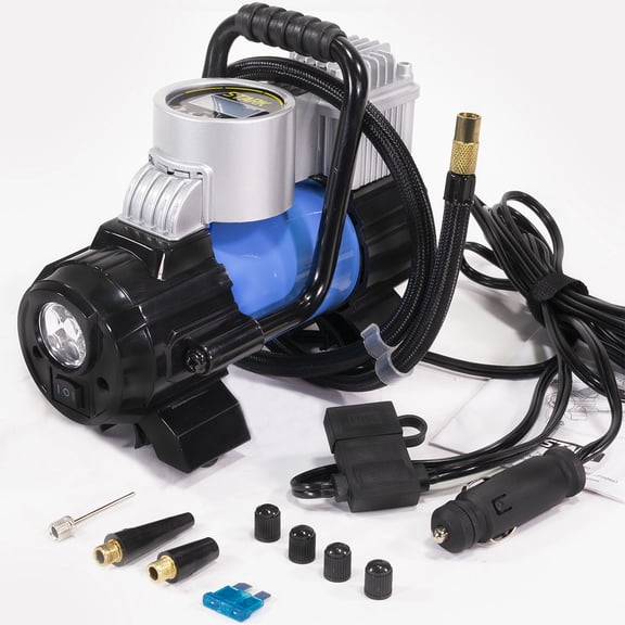 Stark Digital Tire Inflator Portable 12V DC Air Compressor Pump Led Light 120W 100PSI