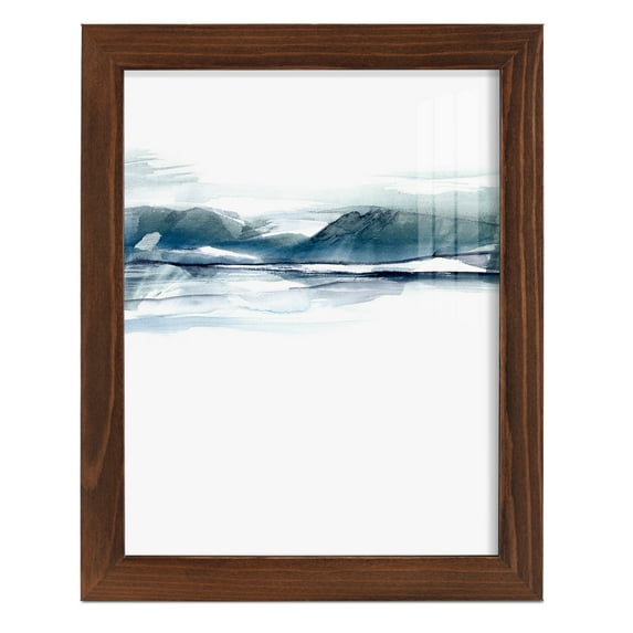 Stark Horizon I - Framed Print w/glass - Chestnut