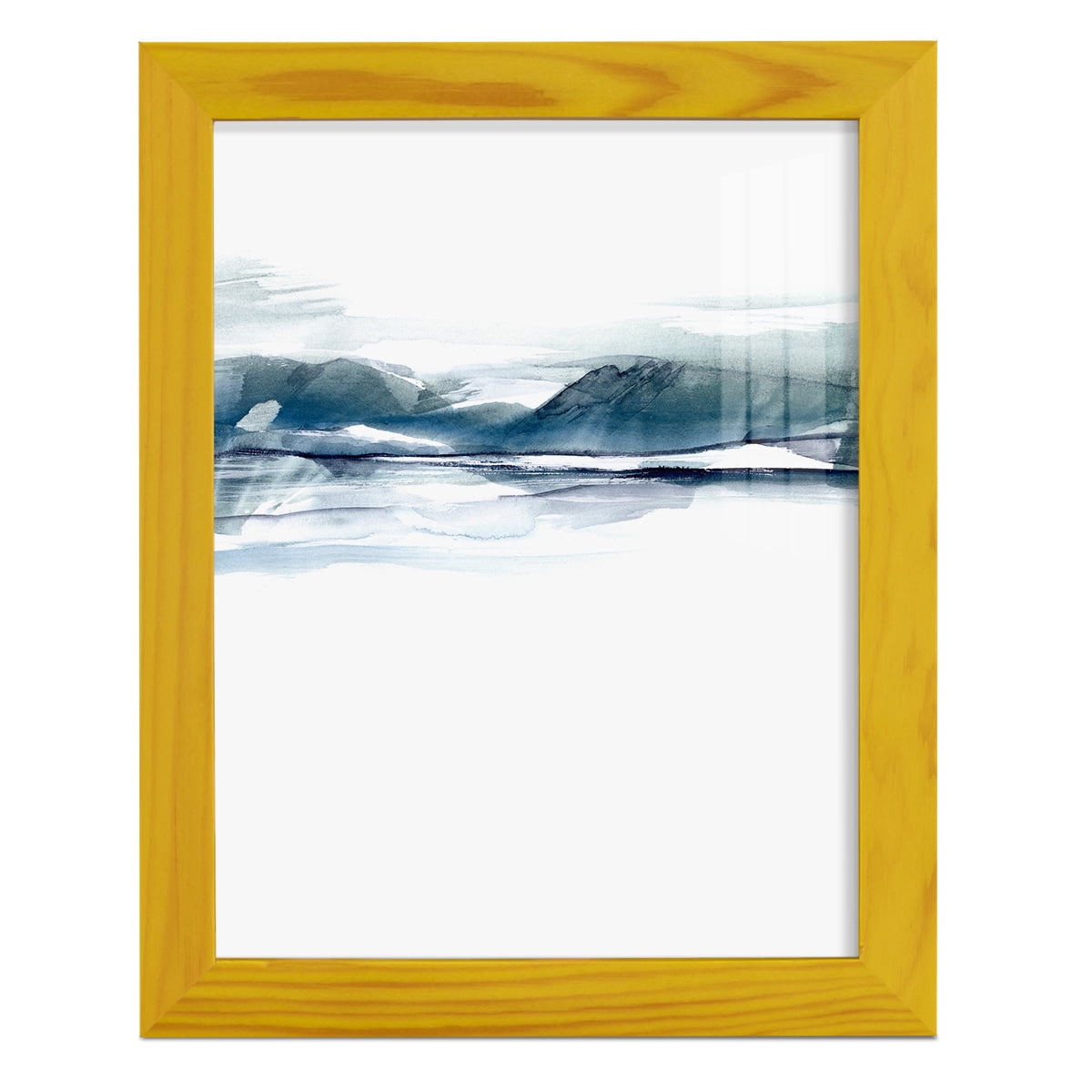 Stark Horizon I - Framed Print w/glass - Sunflower Yellow