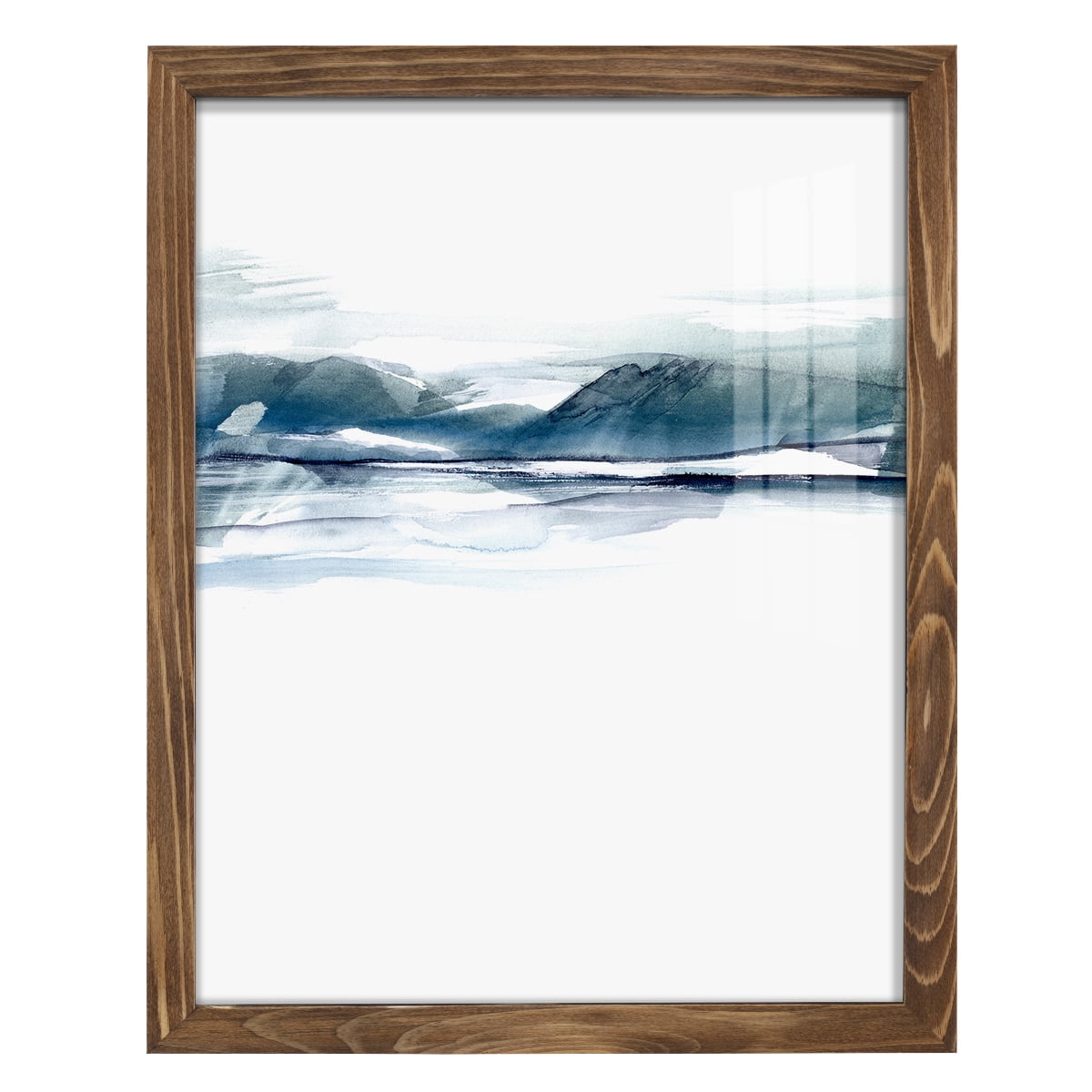 Stark Horizon I - Framed Print w/glass - Walnut