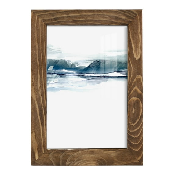 Stark Horizon I - Framed Print w/glass - Walnut