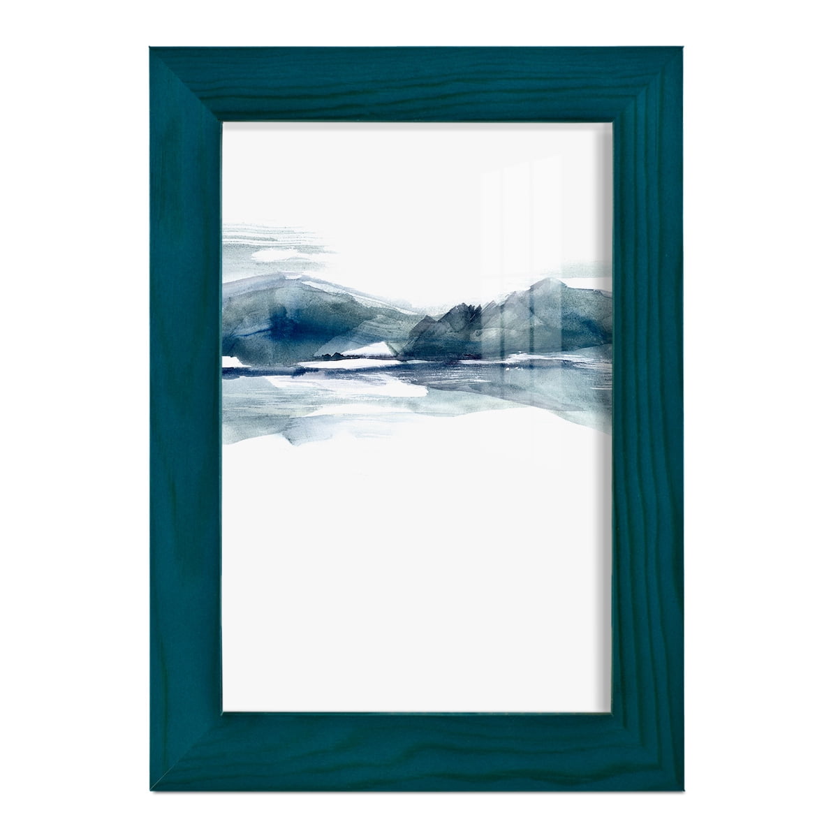 Stark Horizon II - Framed Print w/glass - Ocean Blue