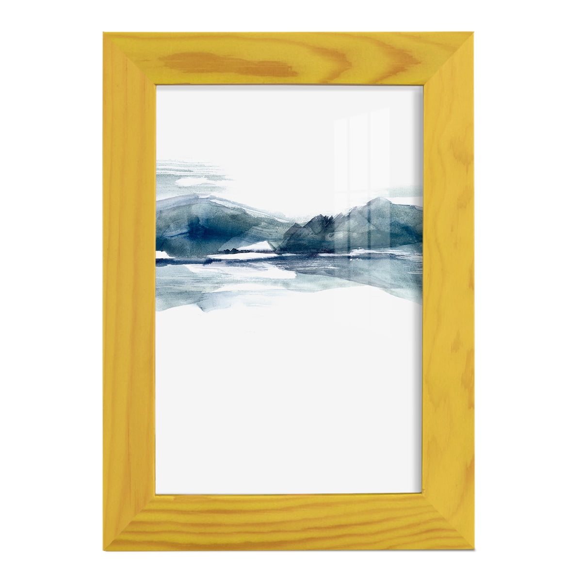 Stark Horizon II - Framed Print w/glass - Sunflower Yellow