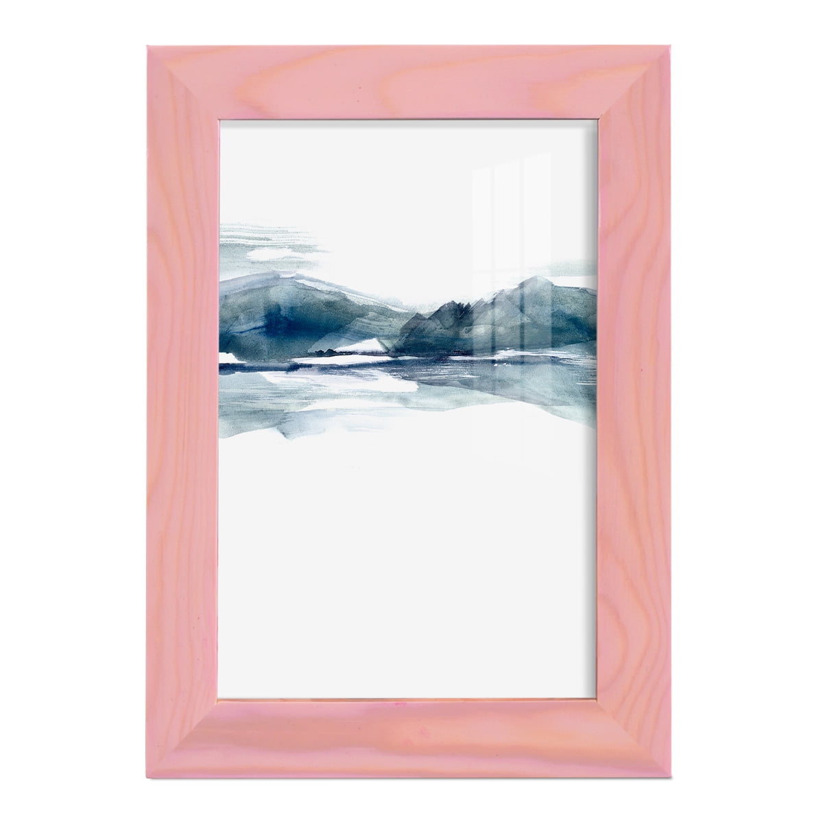 Stark Horizon II - Framed Print w/glass - Sunset Pink