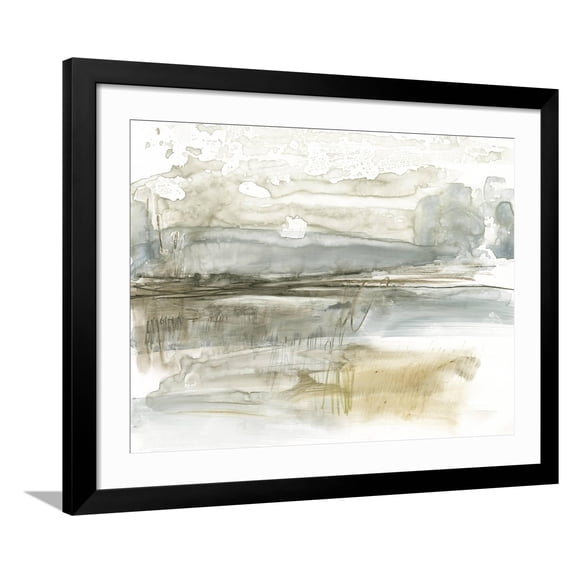 Art.com Stark Neutral Landscape I Art Print by Jennifer Goldberger, Black Frame Wall Art, 40" x 32"