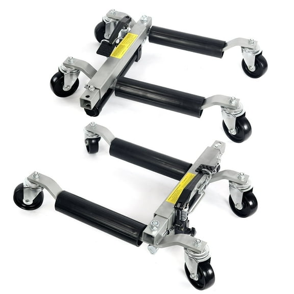 Stark USA Car Wheel Dolly Jack Set, 2 Pack, 1500LB Heavy Duty Auto Vehicle Wheel Dolly, Ratcheting Pedal