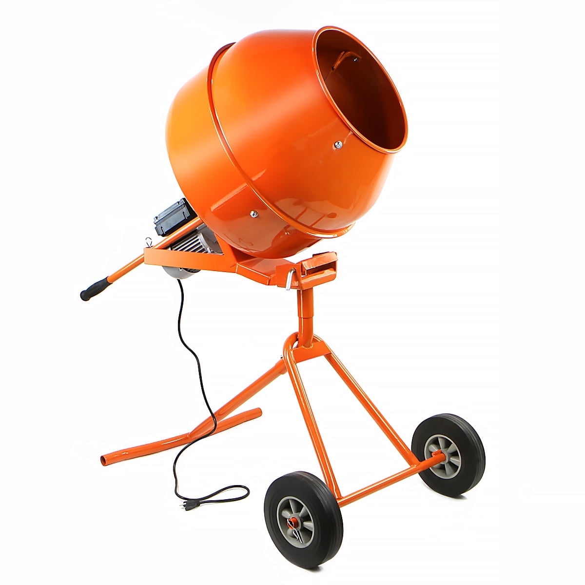 Stark USA 5 Cu. Ft. Electric Cement Mixer, 1/2 HP Portable Concrete Mortar Mixer, 270 lb Mixing Capacity with Wheels