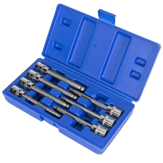 Stark USA 7PC 3/8" Drive Extra Long Ball End Hex Bit Socket Set, Metric ...
