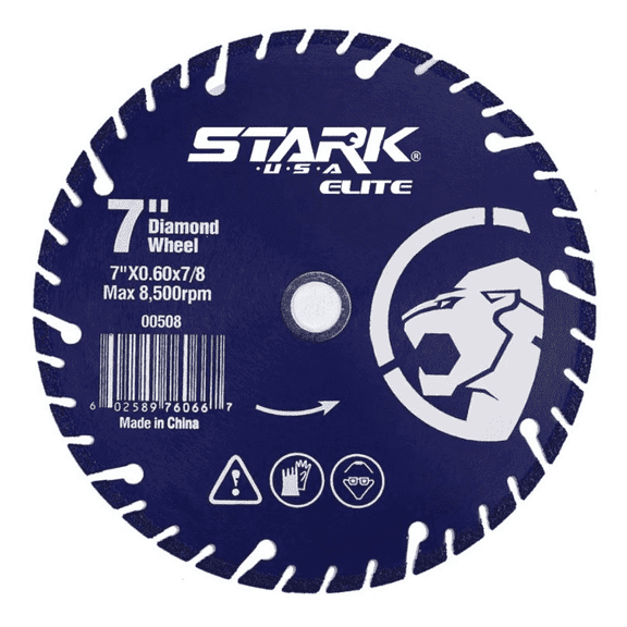 Stark USA 7" inch Ultra Fast, Diamond Edge Cut off Wheel, Abrasive 7/8 Arbor, Circular Saws Cutting