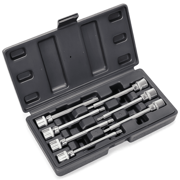 Stark USA 7PC 3/8" Drive Extra Long Ball End Hex Bit Socket Set, SAE, Premium S2 Alloy Steel | 1/8" - 3/8" Set