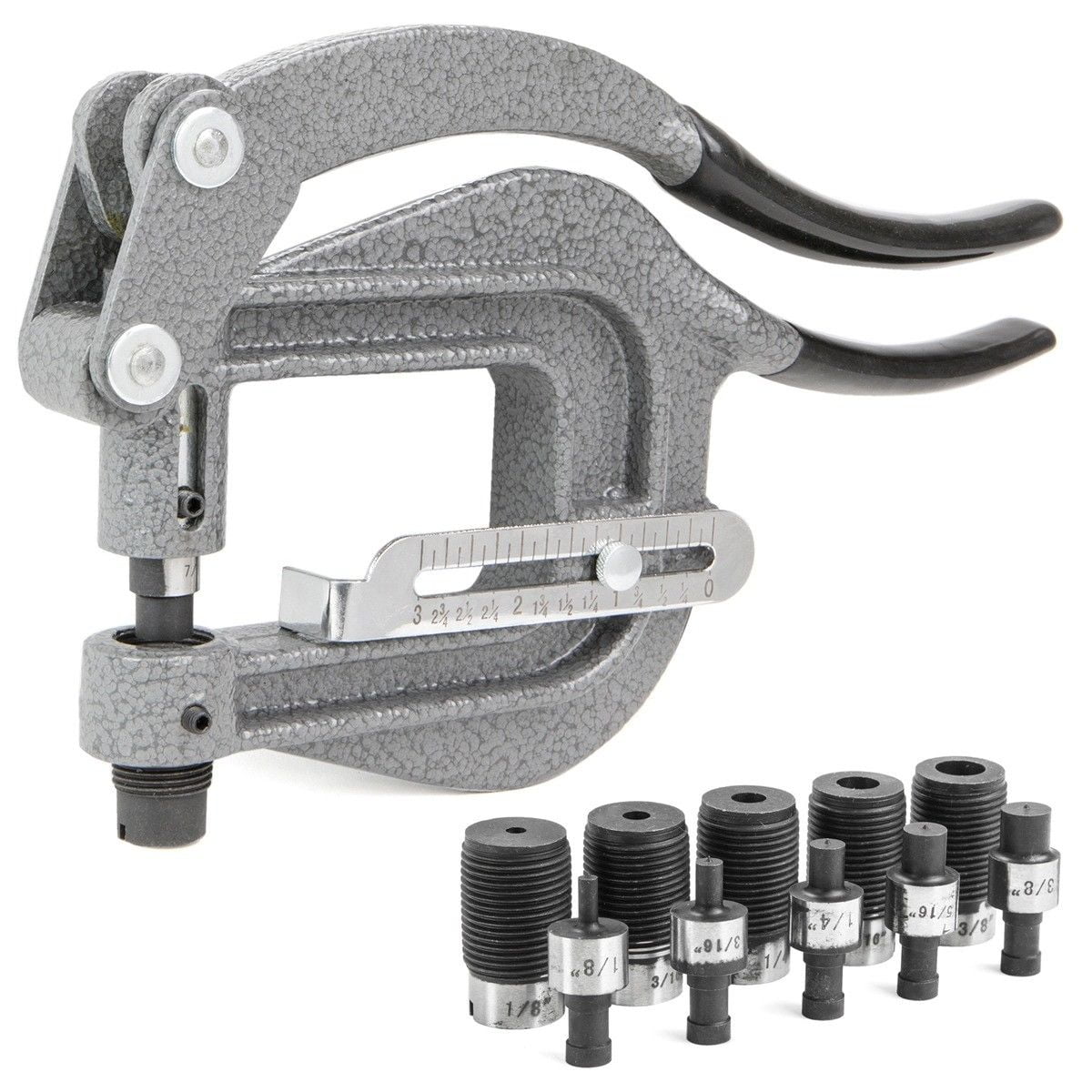 Stark USA Power Punch Deep Throat kit Sheet Metal Rivet Hole Portable Hand Auto
