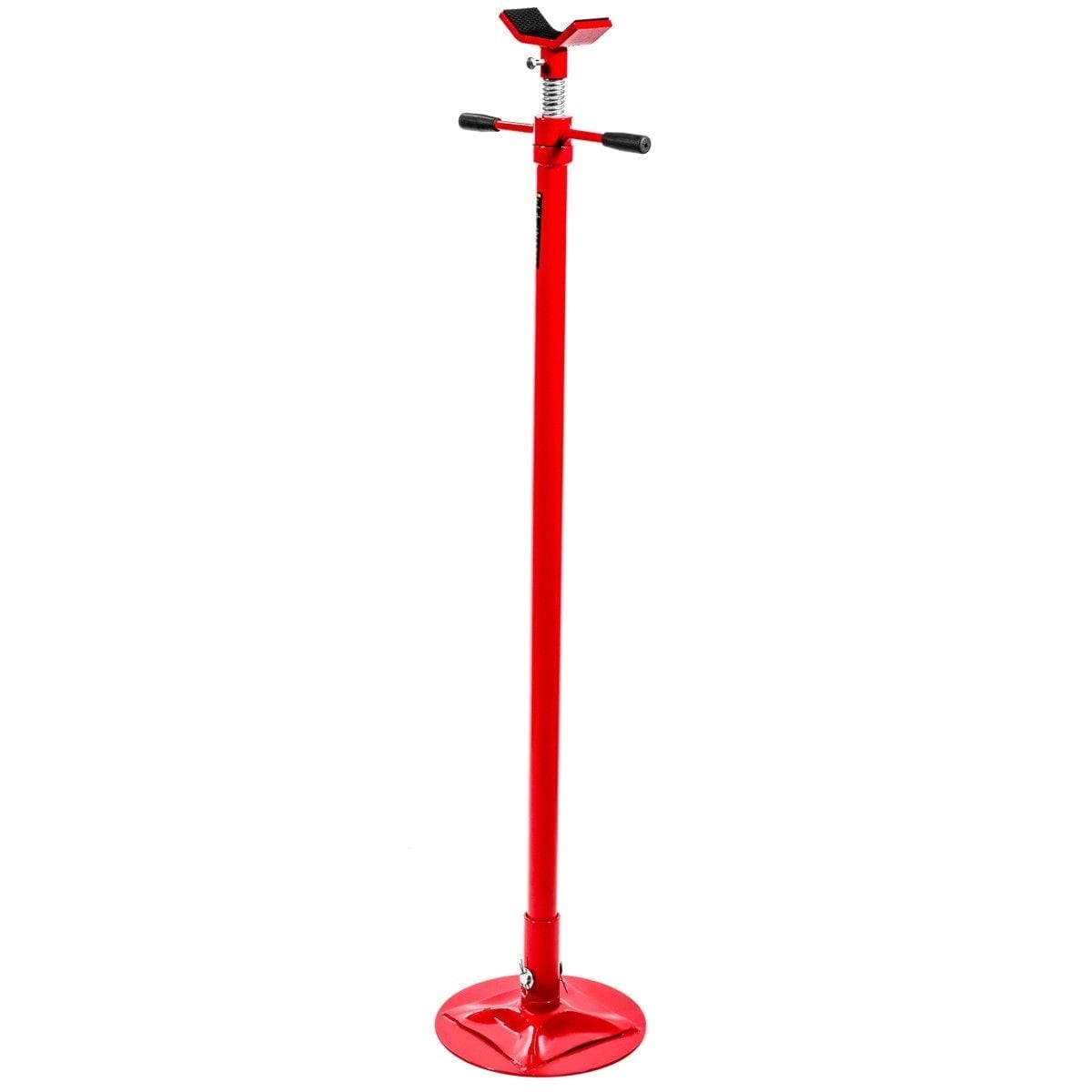 Stark USA Underhoist Support Stand, 1/2 Ton Capacity, 12 Inch Diameter Base, Contoured Saddle, Bearing Mounted Spin Handle, Supports Vehicle Components