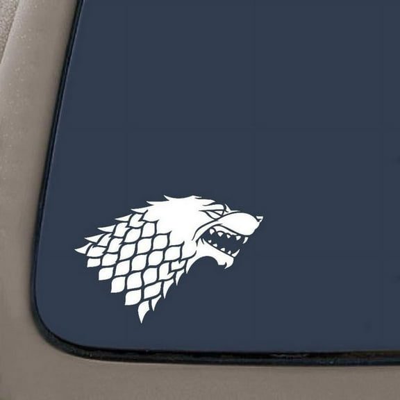 Stark Wolf Vinyl Decal | 7.5-Inches X 5.1-Inches | Vinyl Decal | Car Truck Van SUV Laptop Macbook Wall Decals