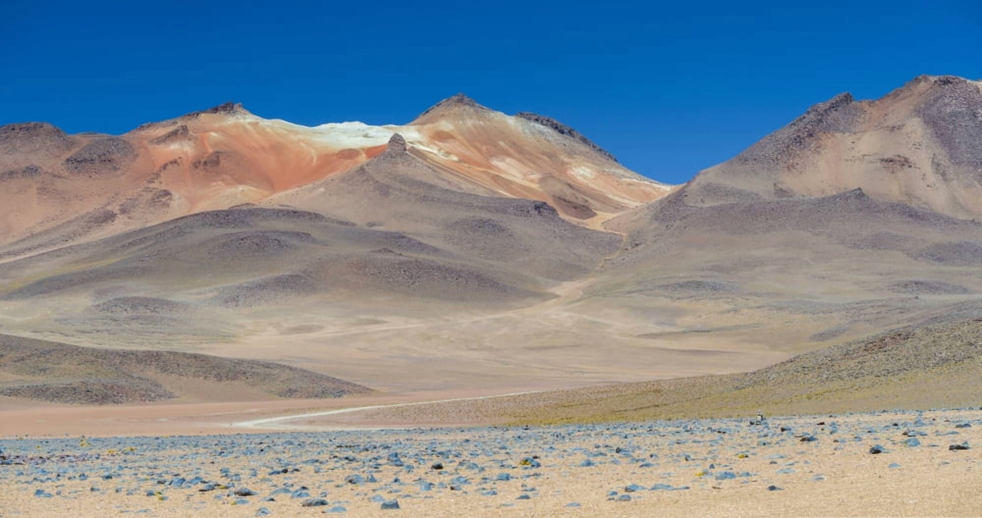 Stark mountain landscape in the high altiplano of Eduardo Avaroa Andean Fauna National Reserve Potosi Department Bolivia Canvas Art - Panoramic Images (36 x 12)